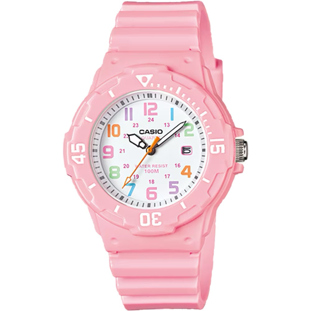Casio Women Water-Resistant Analog Watch with Pink Dial - LRW-200H-4B2V