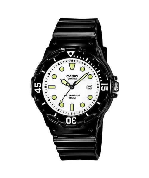Casio Women Black Watch with White Dial Ð LRW-200H-7E1V