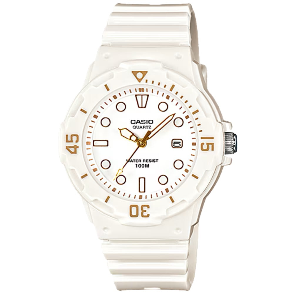 Casio Women Water-Resistant Analog Watch with White Dial - LRW-200H-7E2V
