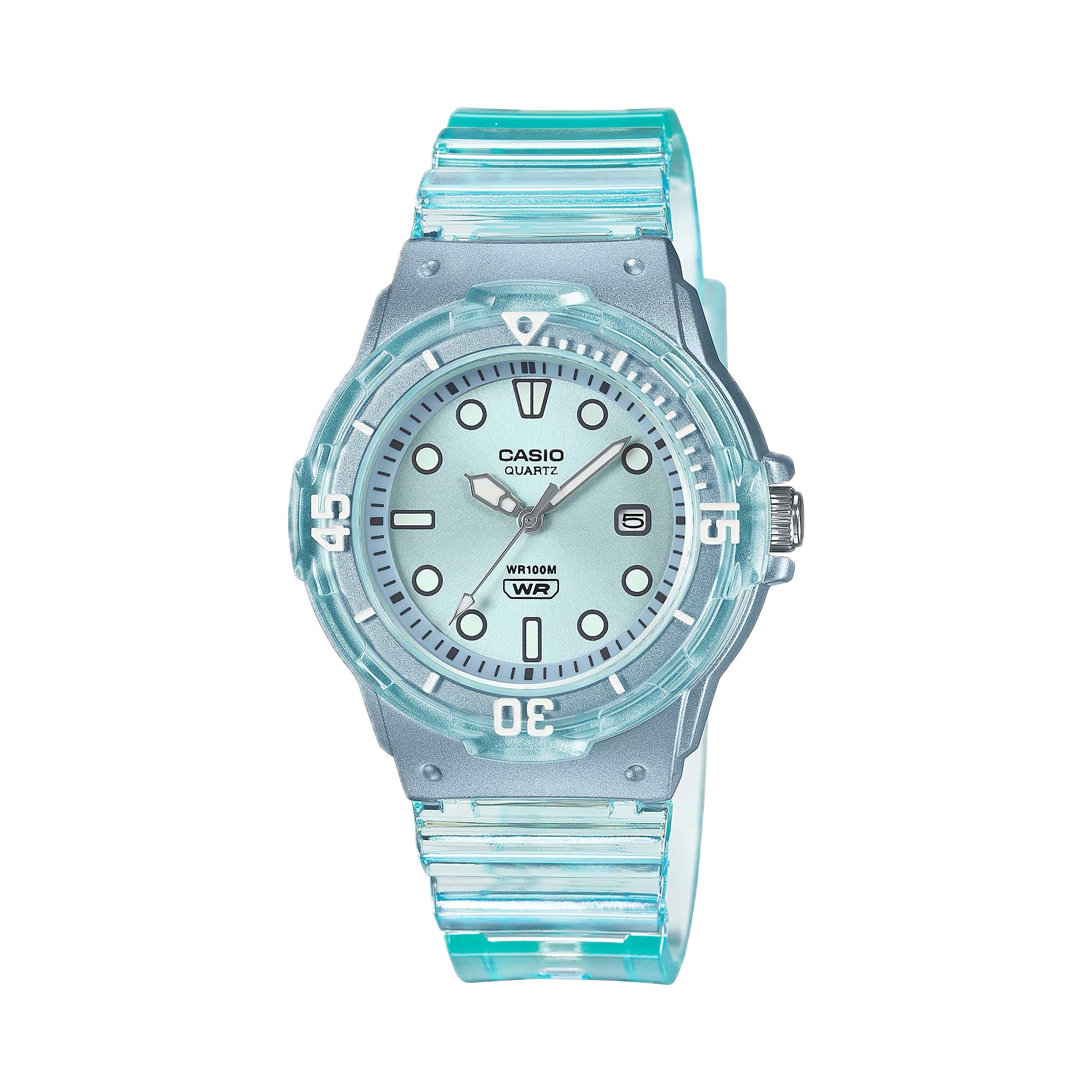 Casio Women Transparent Blue Water-Resistant Watch - LRW-200HS-2EVCF