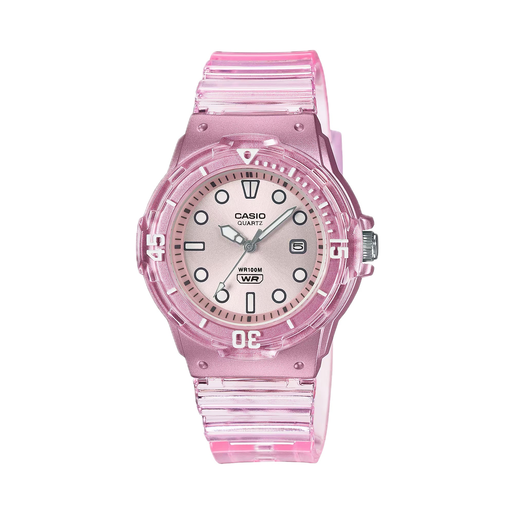 Casio Women Transparent Pink Water-Resistant Watch - LRW-200HS-4EVCF