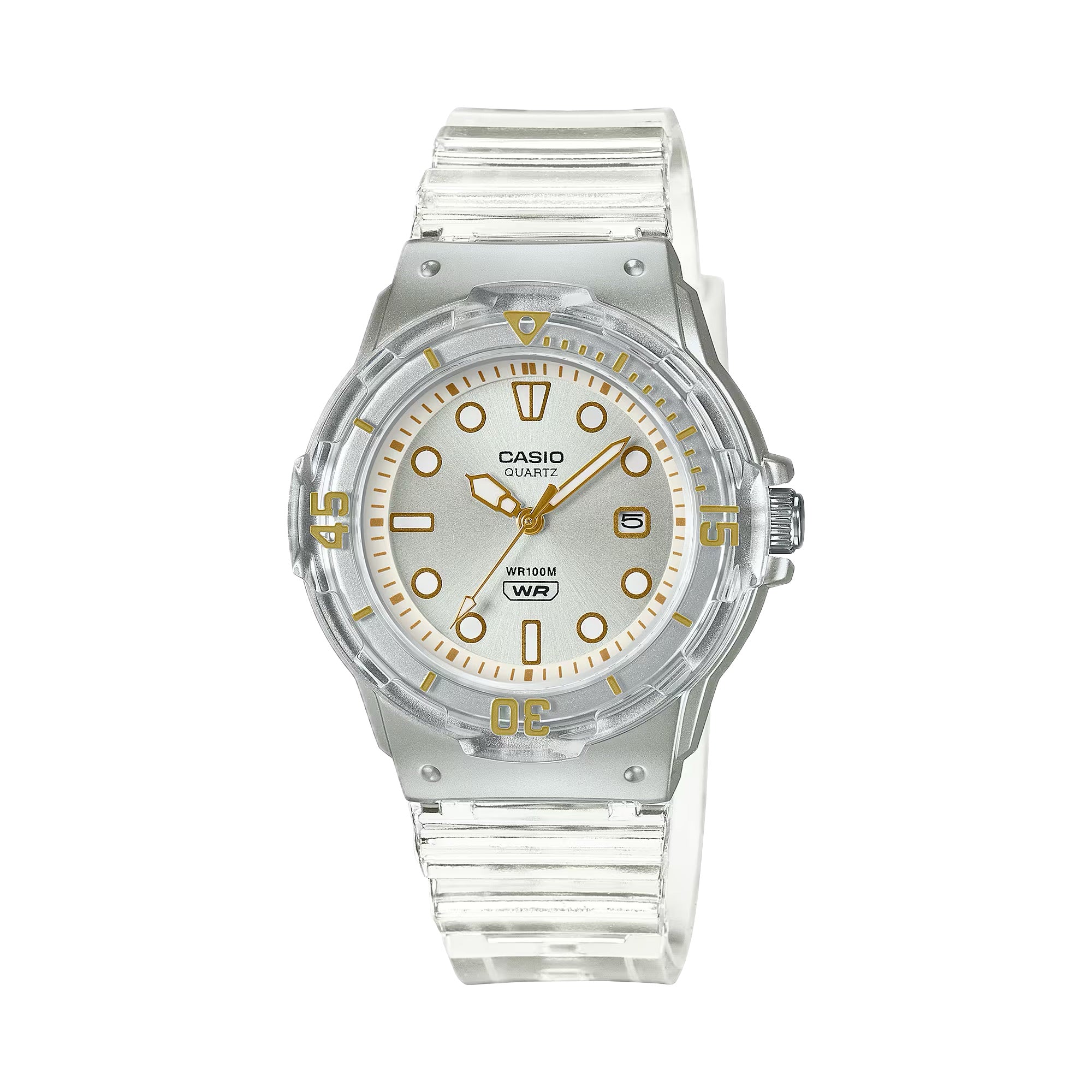 Casio Women Transparent White Water-Resistant Watch - LRW-200HS-7EVCF