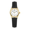 Casio Women Gold Tone Analog Watch with Black Leather Strap - LTP-1094Q-7B1RDF