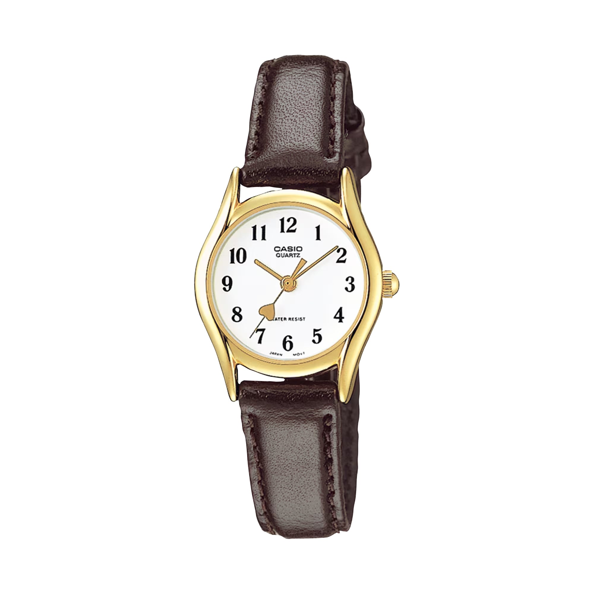 Casio Women Brown Leather Band Analog Watch White Dial - LTP-1094Q-7B5RDF