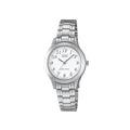 Casio Women Silver Stainless Steel Analog Watch with White Dial - LTP-1128A-7B