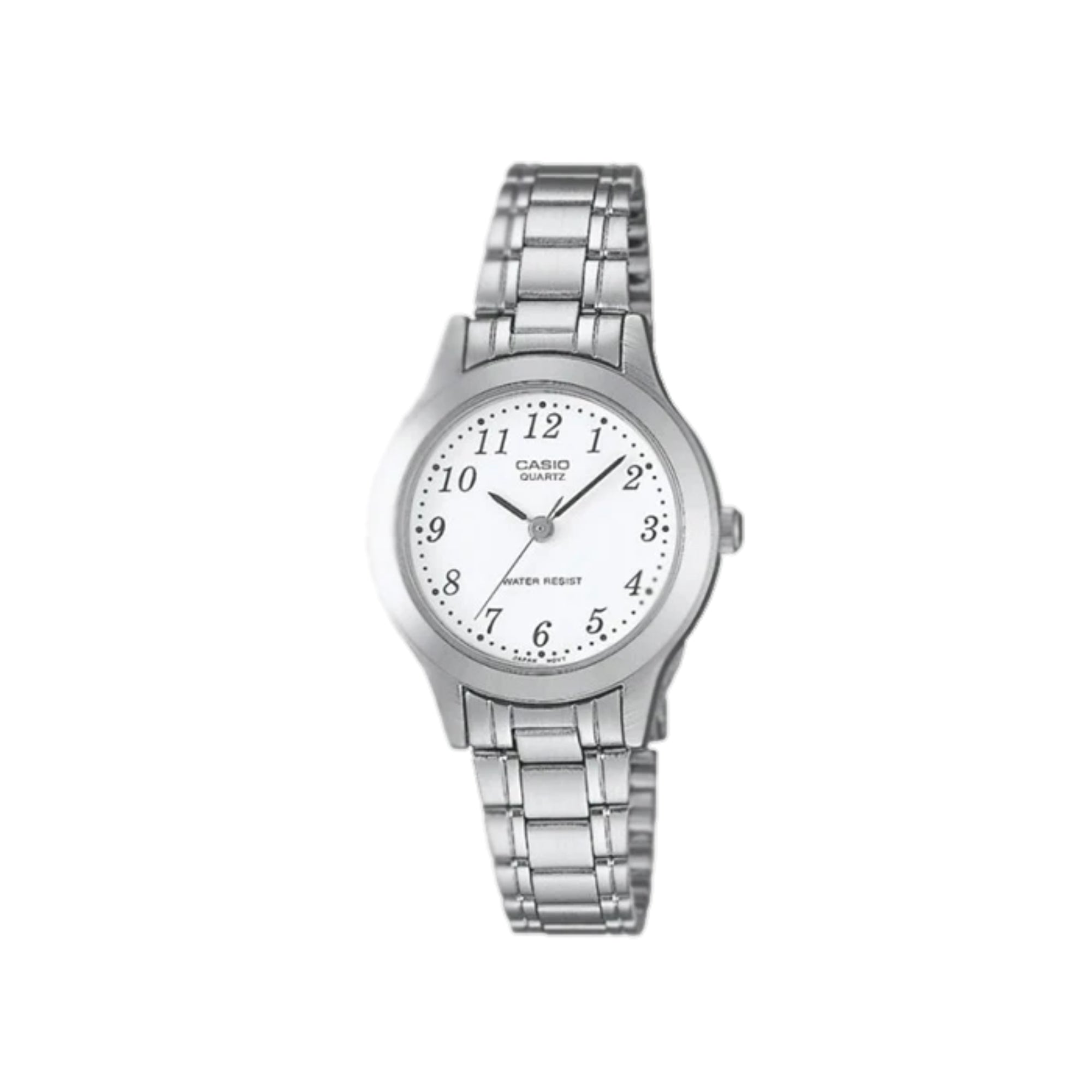 Casio Women Silver Stainless Steel Analog Watch with White Dial - LTP-1128A-7B