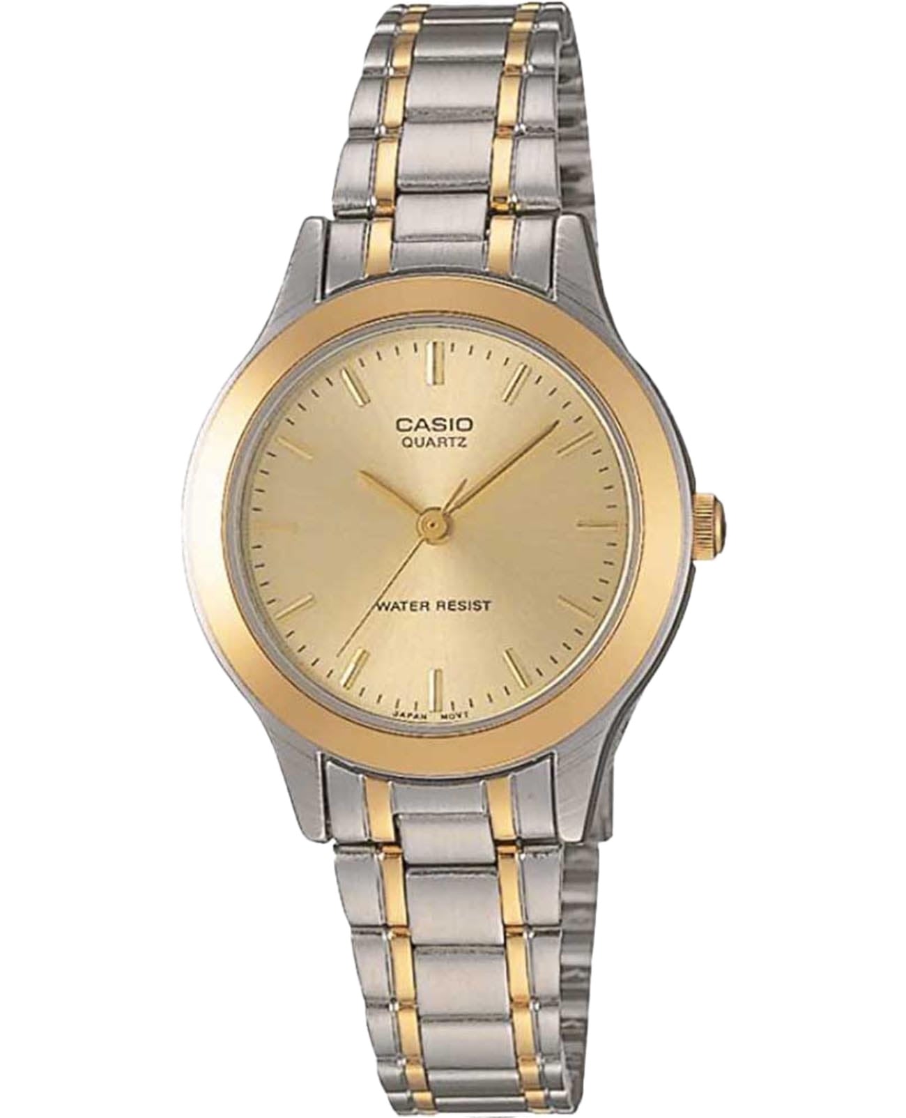 Casio Women Gold Dial Two-Tone Stainless Steel Watch - LTP-1128G-9A