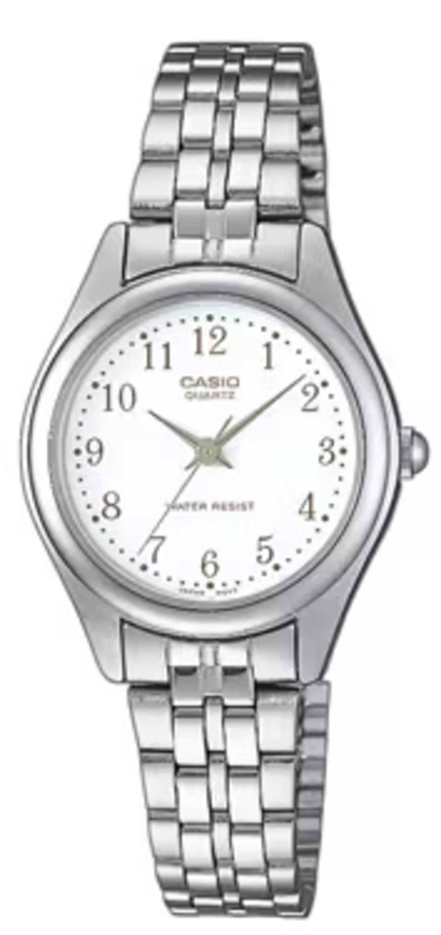 Casio Women Silver Stainless Steel Watch with White Dial - LTP-1129A-7B