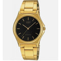 Casio Women Black Dial Analog Watch with Gold Bracelet - LTP-1130N-1A