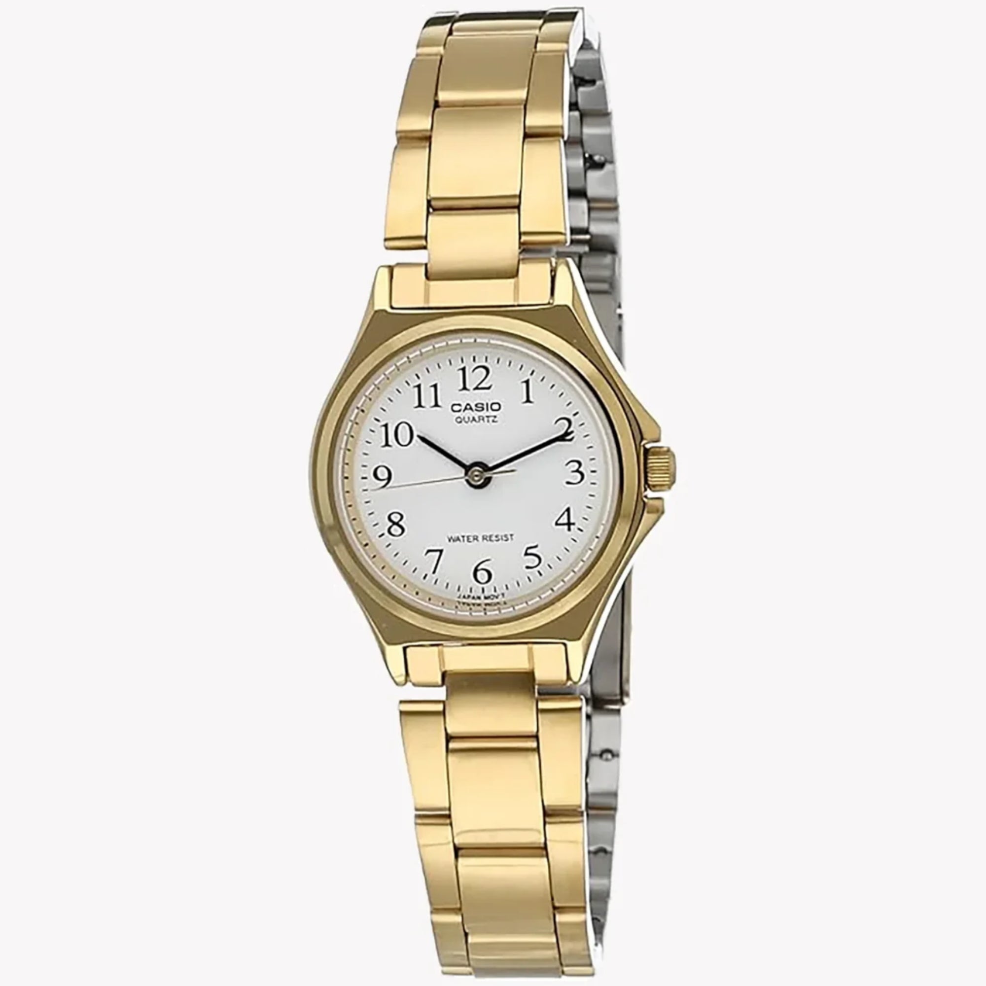 Casio Women White Dial Analog Watch with Gold Bracelet - LTP-1130N-7B
