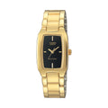 Casio Women Gold-Tone Black Dial Stainless Steel Watch - LTP-1165N-1C-NOBX-EW