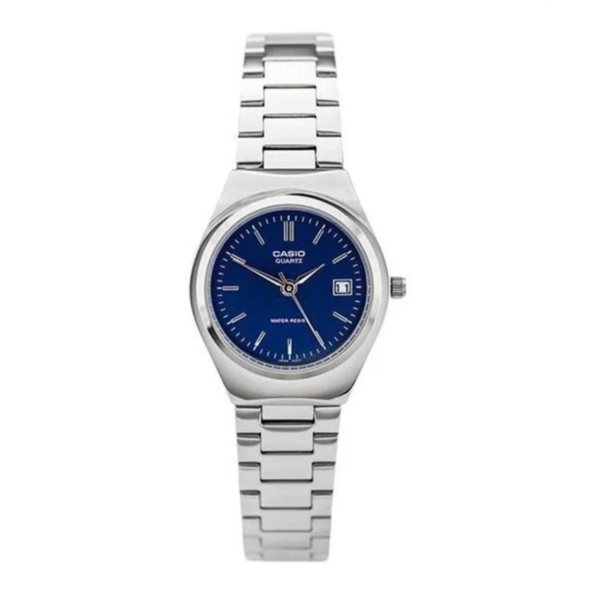 Casio Women Silver Stainless Steel Analog Watch with Blue Dial - LTP-1170A-2A