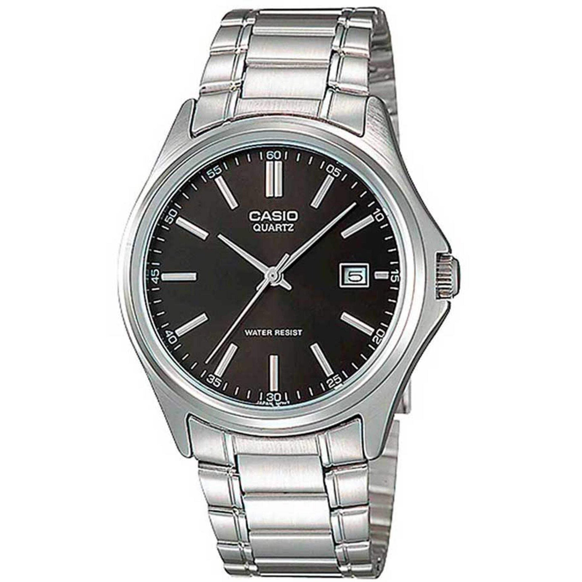 Casio Women Silver Stainless Steel Analog Watch with Black Dial - LTP-1183A-1A