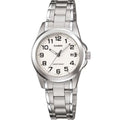 Casio Women Silver Stainless Steel Analog Watch with White Dial - LTP-1215A-7B2