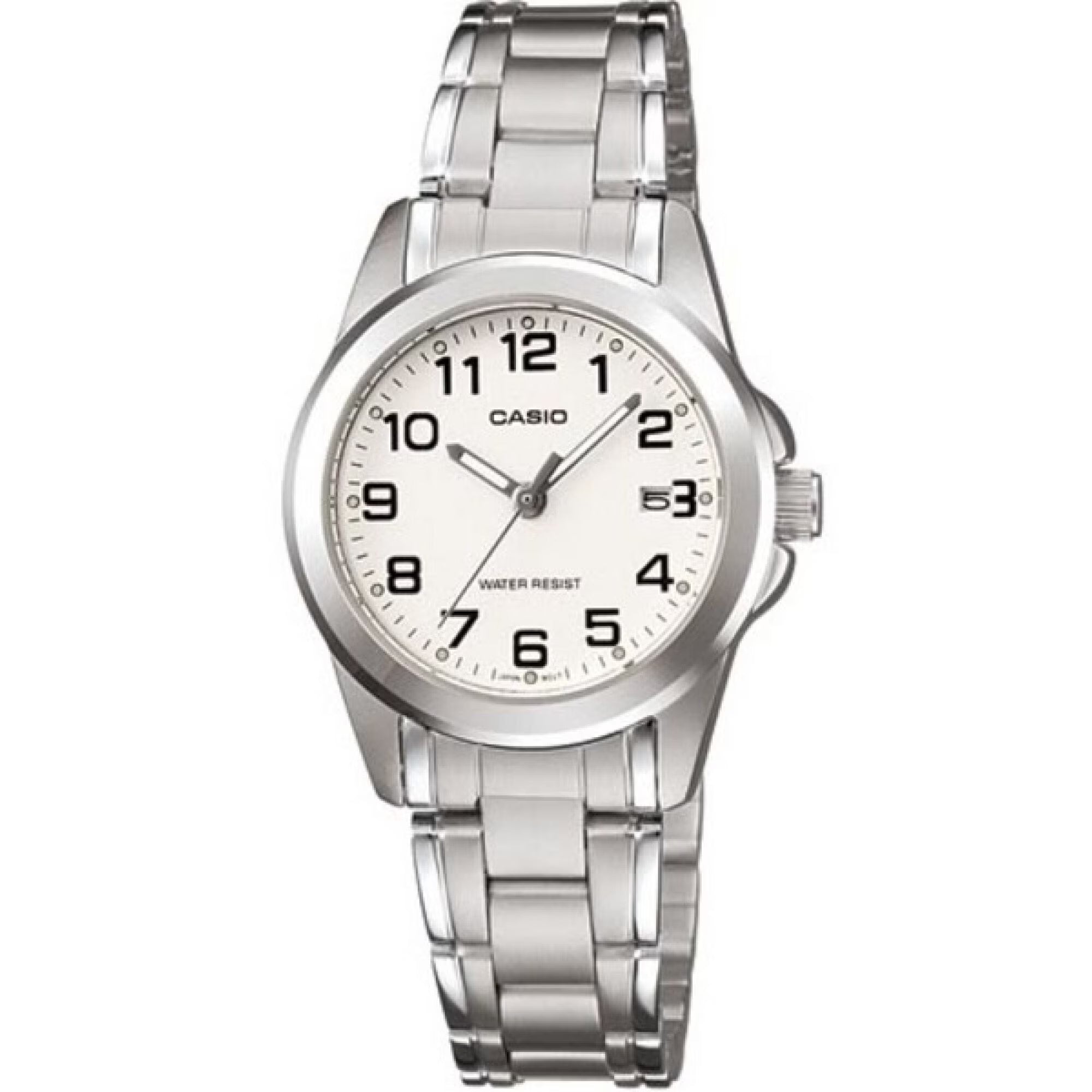 Casio Women Silver Stainless Steel Analog Watch with White Dial - LTP-1215A-7B2