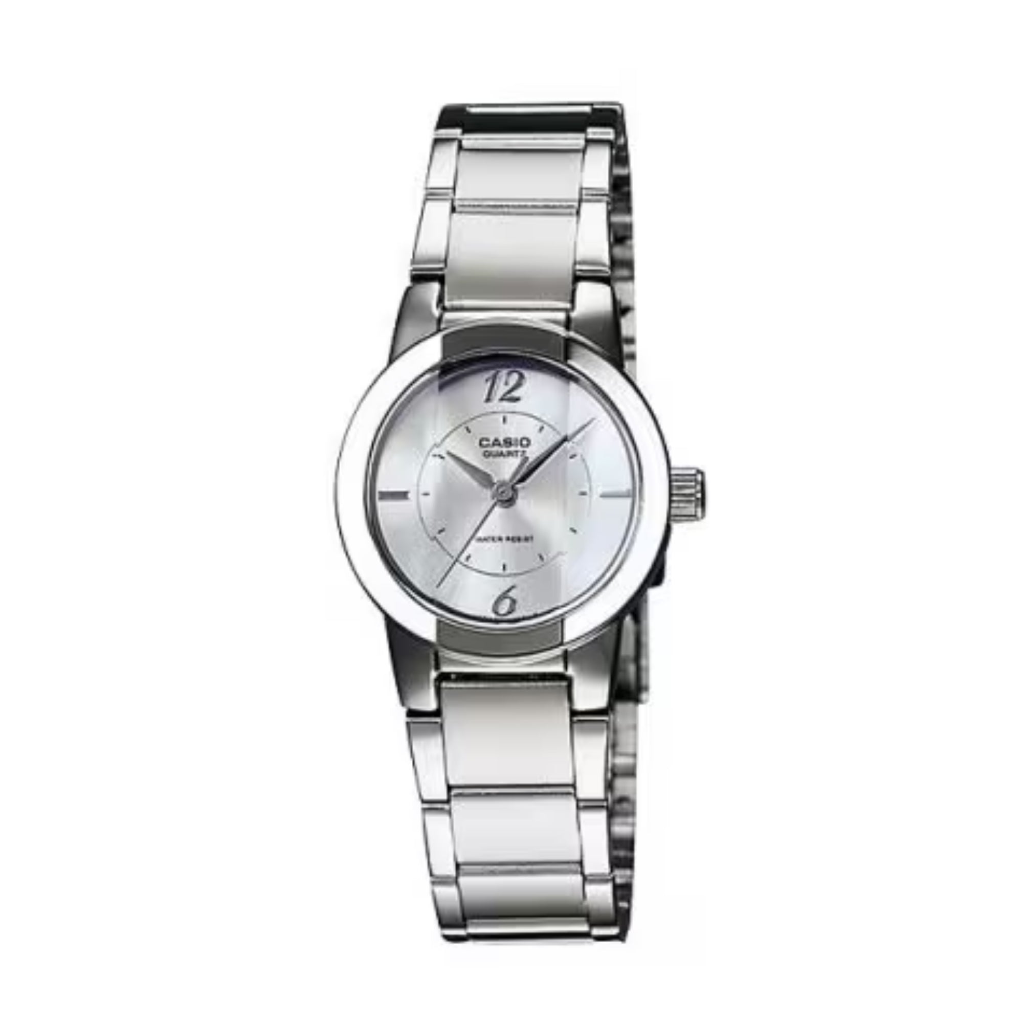 Casio Women Silver Stainless Steel Analog Watch with Silver Dial - LTP-1230D-7C