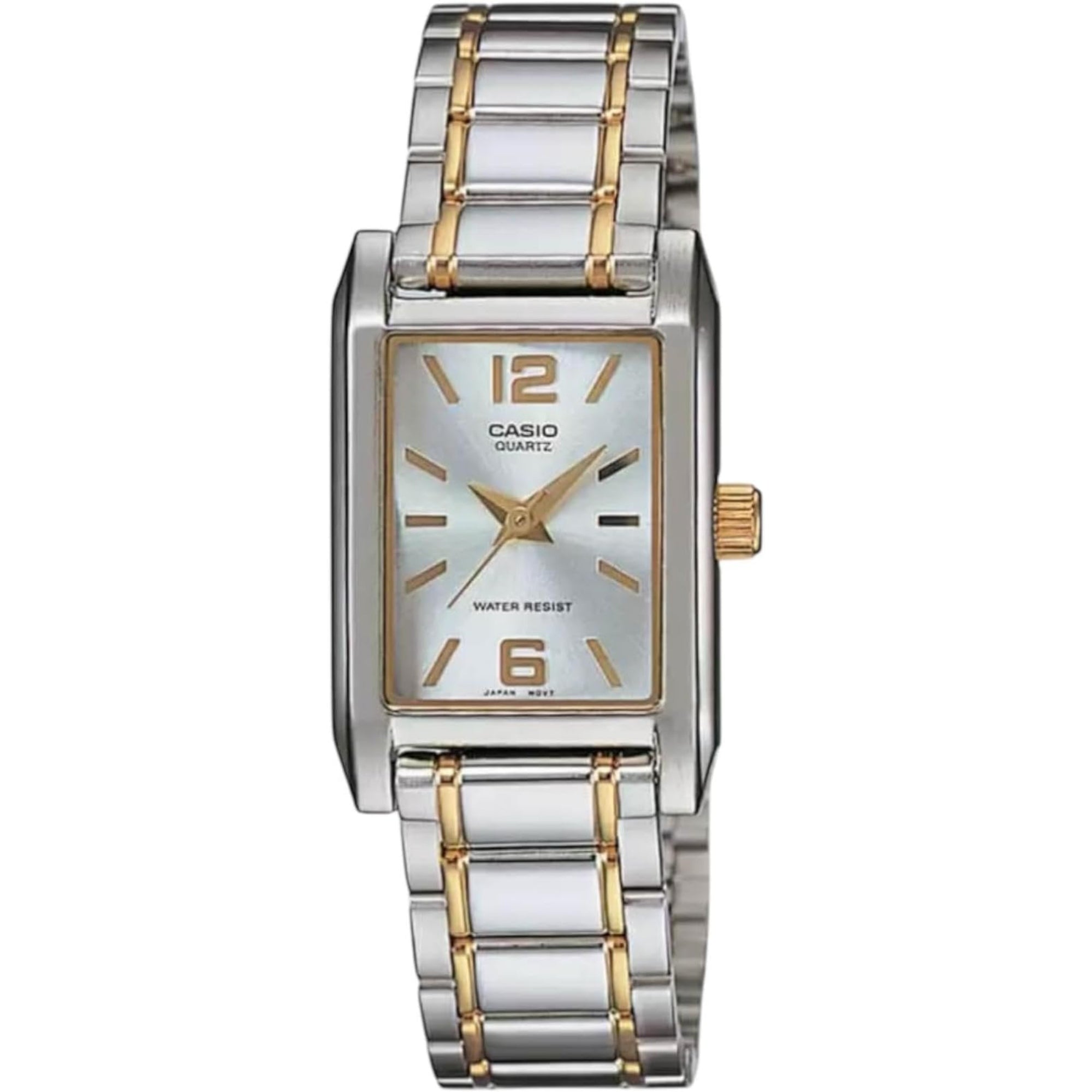 Casio Women Silver Dial Analog Watch with Two Tone Bracelet - LTP-1235SG-7A