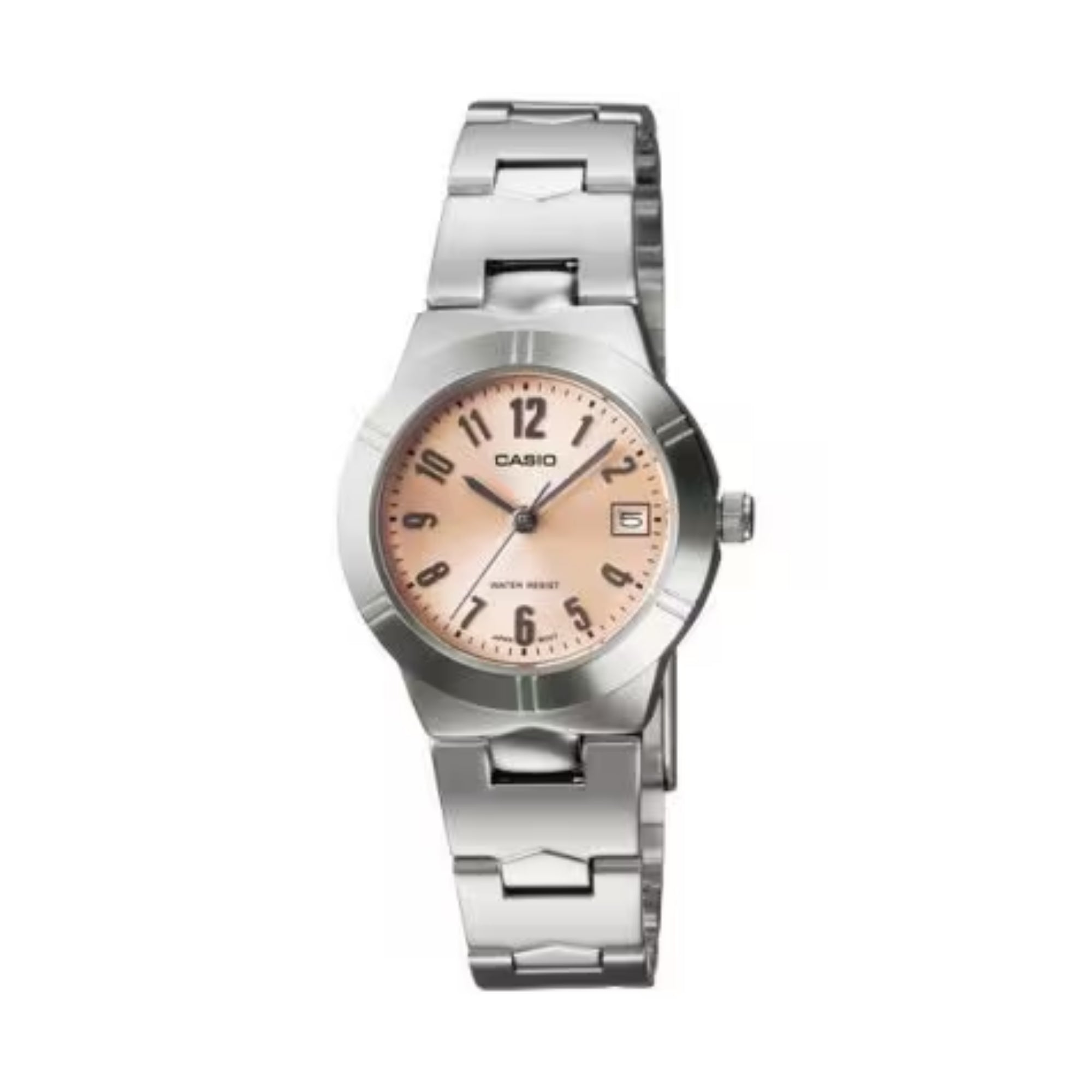 Casio Women Pink Dial Analog Watch with Stainless Steel Bracelet - LTP-1241D-4A3D