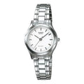 Casio Women White Dial Watch with Stainless Steel Bracelet - LTP-1275D-7A