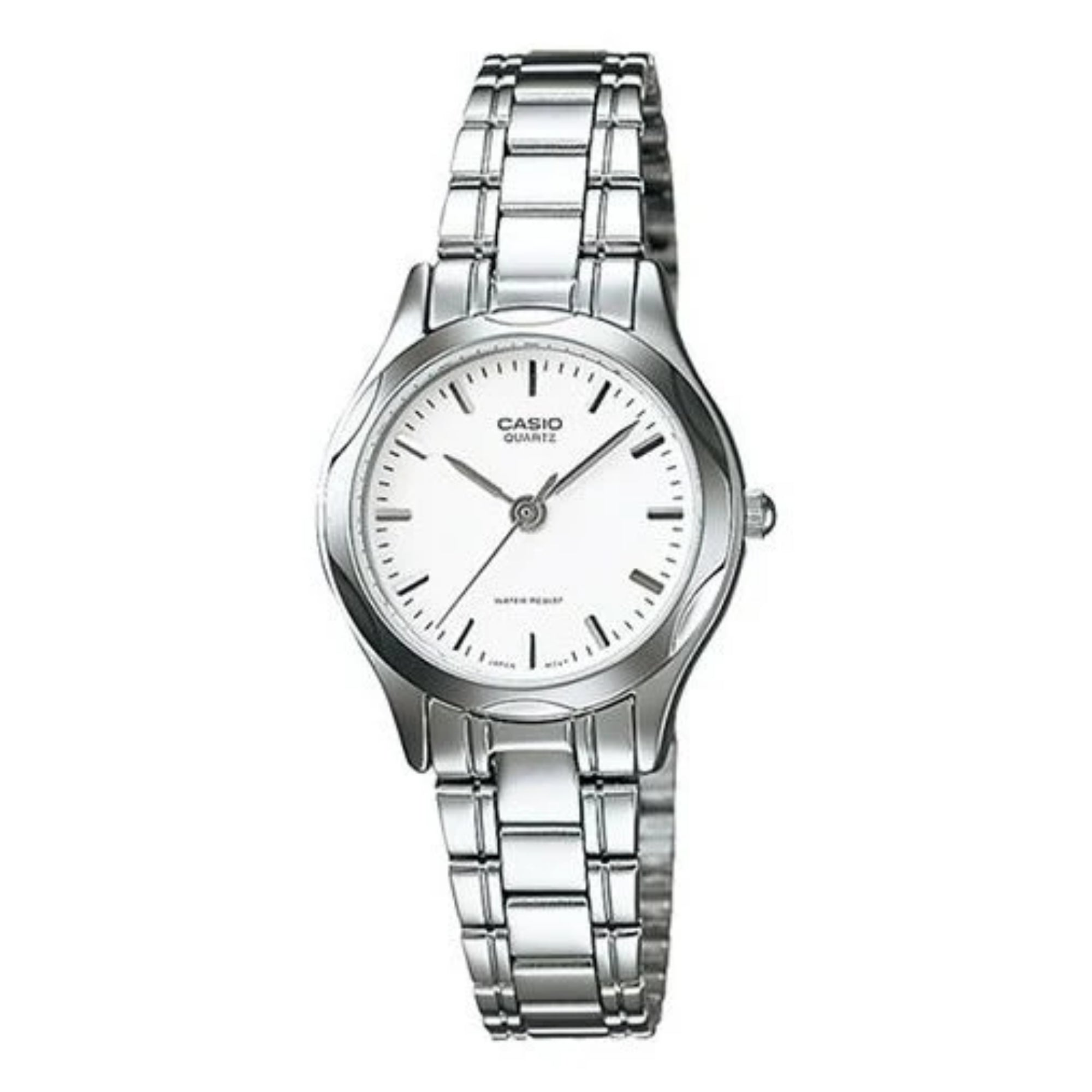 Casio Women White Dial Watch with Stainless Steel Bracelet - LTP-1275D-7A
