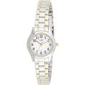 Casio Women Two Tone Analog Watch White Dial Steel Bracelet - LTP-1275SG-7B