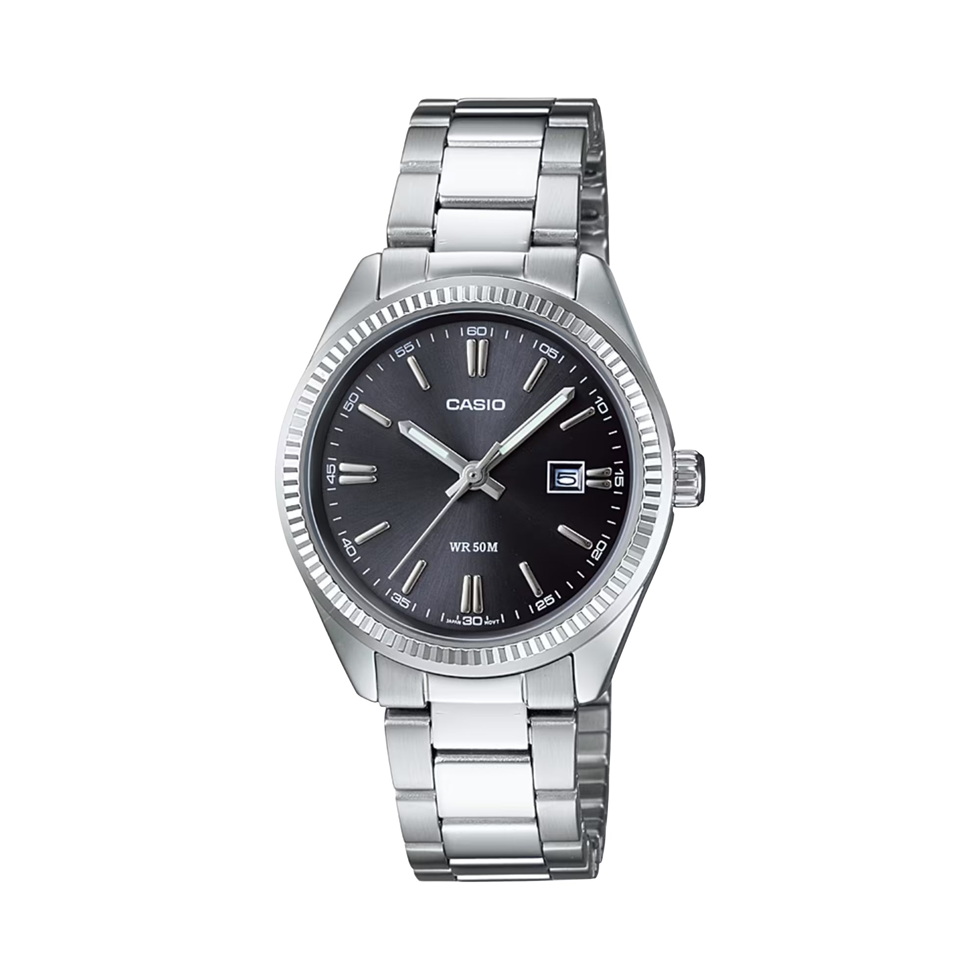 Casio Women Classic Stainless Steel Black Dial Analog Watch - LTP-1302D-1A1V