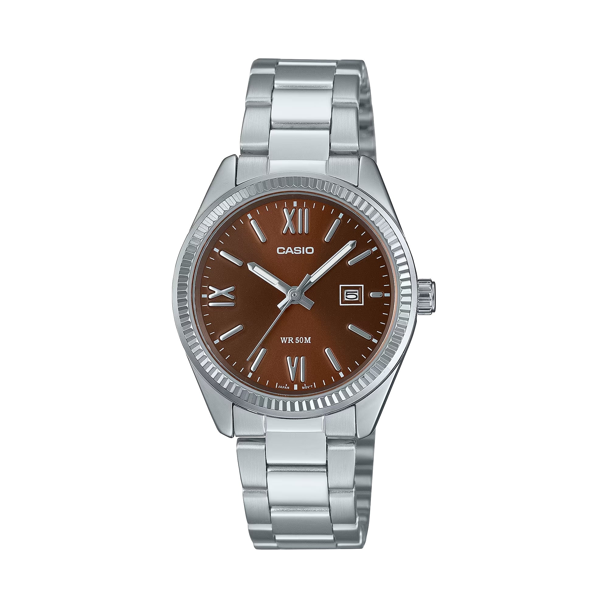 Casio Women Brown Dial Analog Stainless Steel Watch - LTP-1302DD-5AVDF