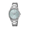 Casio Women Silver Stainless Steel Blue Dial Analog Watch - LTP-1303DD-2AVDF