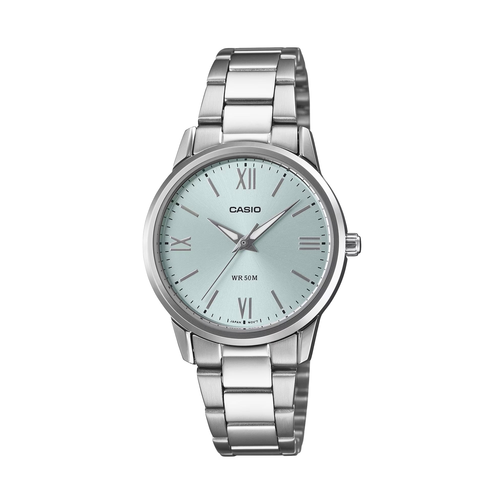 Casio Women Silver Stainless Steel Blue Dial Analog Watch - LTP-1303DD-2AVDF