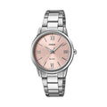 Casio Women Pink Dial Stainless Steel Dress Bracelet Watch - LTP-1303DD-4AVDF