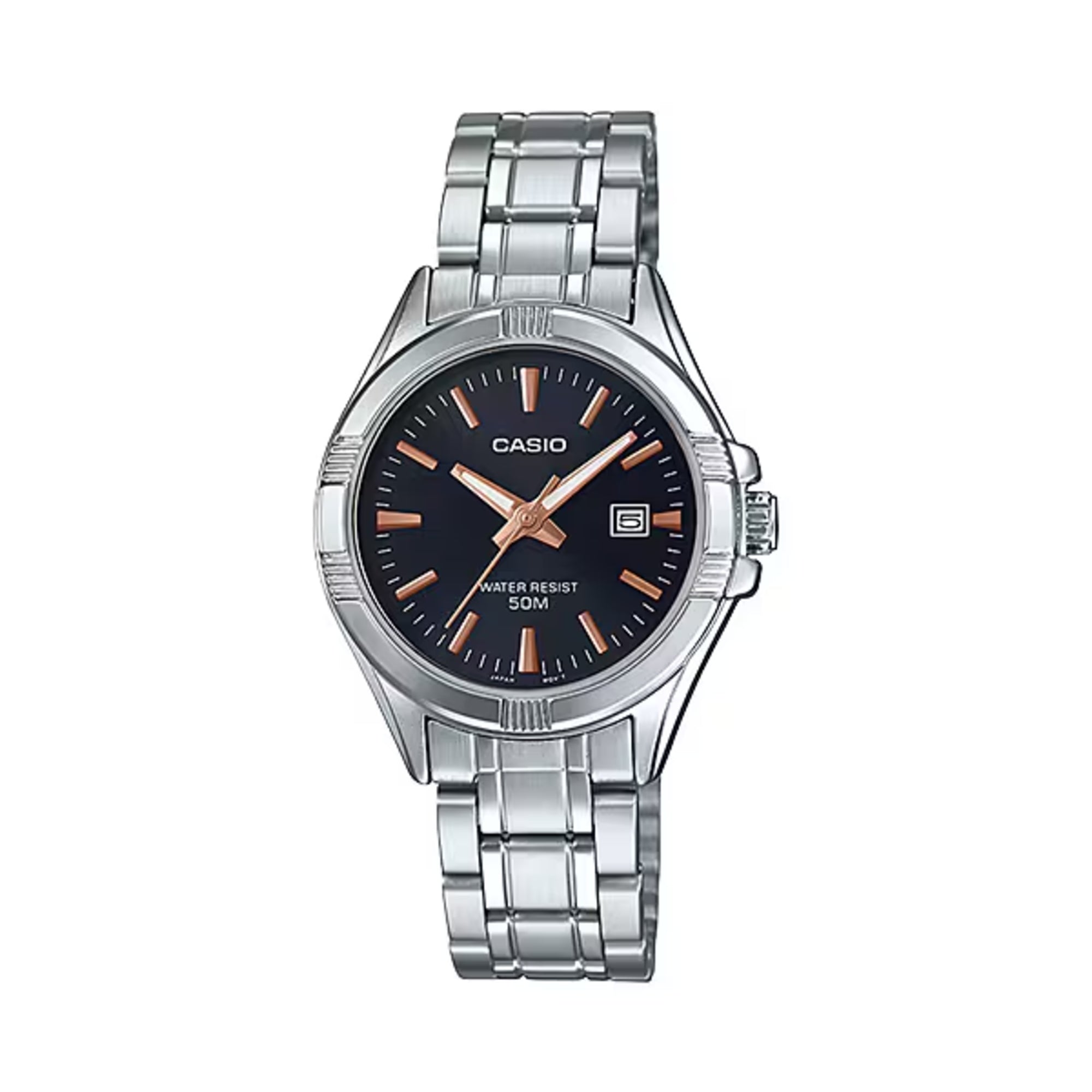 Casio Women Analog Black Dial Stainless Steel Bracelet Watch - LTP-1308D-1A2V
