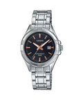Casio Women Black Dial Stainless Steel Bracelet Watch - LTP-1308D-1AVDF