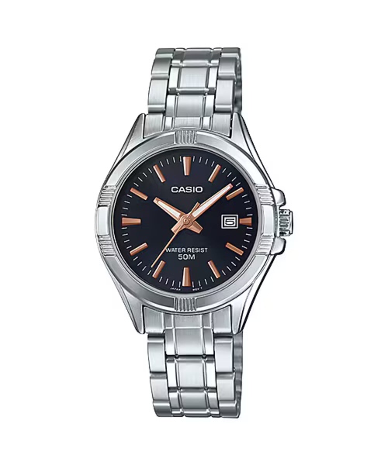 Casio Women Black Dial Stainless Steel Bracelet Watch - LTP-1308D-1AVDF