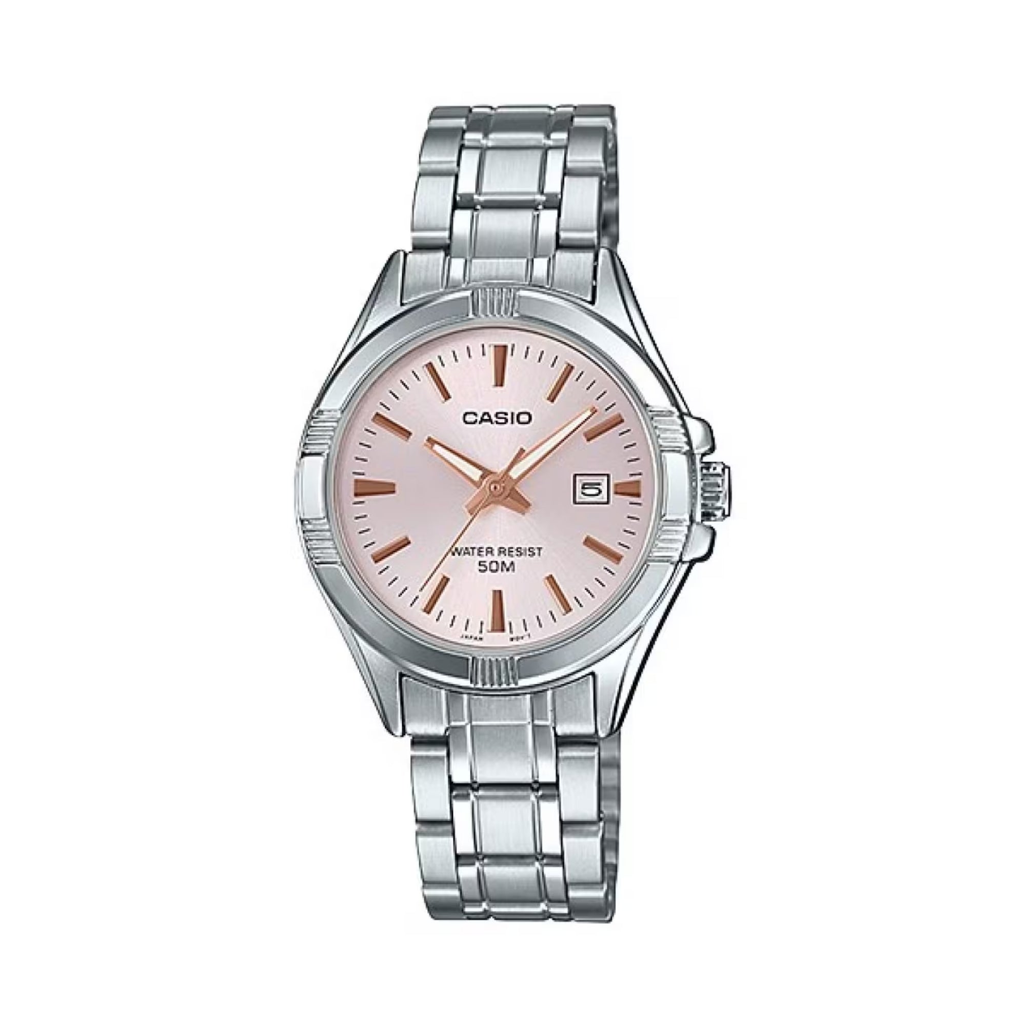 Casio Women Pink Dial Analog Watch Stainless Steel Bracelet - LTP-1308D-4AV