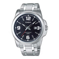 Casio Women Silver Analog Watch Black Dial Steel Bracelet - LTP-1314D-1AVDF