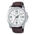 Casio Women White Dial Analog Watch with Brown Leather Strap - LTP-1314L-7AV