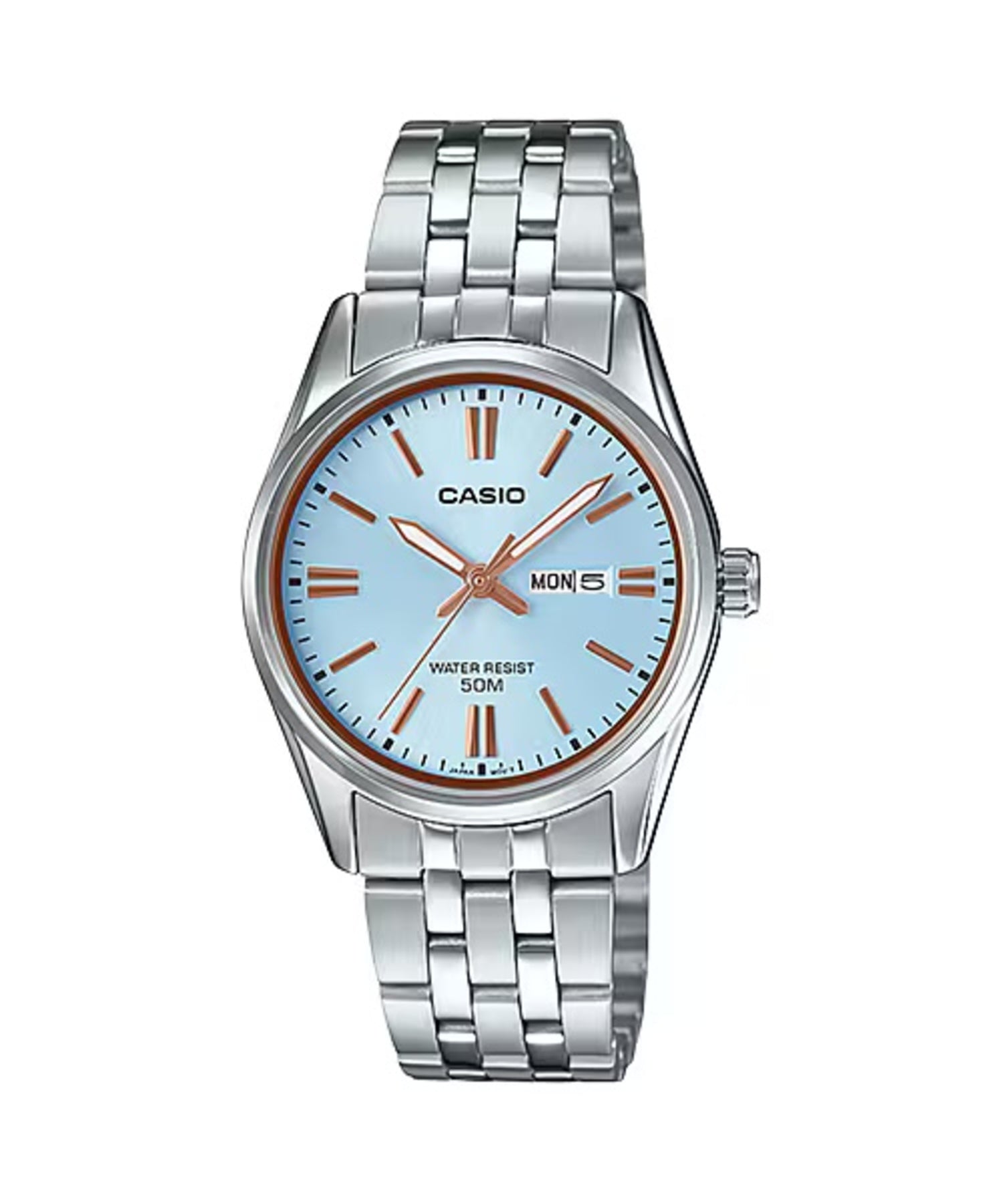 Casio Women Ice-Blue Dial Stainless Steel Bracelet Watch - LTP-1335D-2AVDF