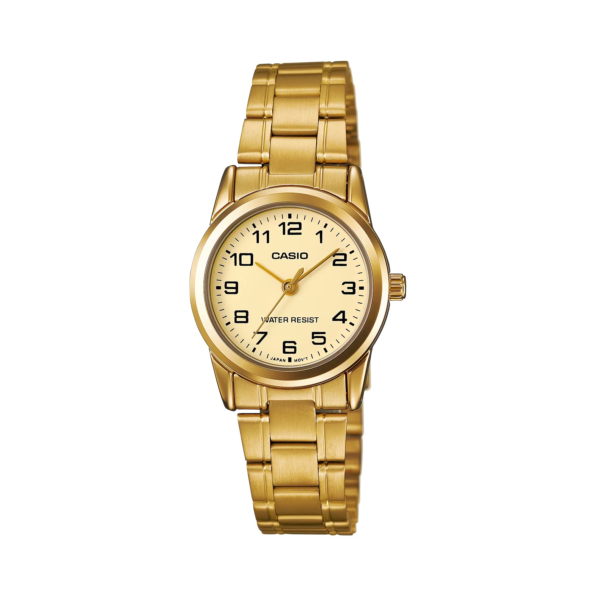 Casio Women Gold Stainless Steel Watch With Champagne Face - LTP-V001G-9B