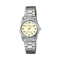 Casio Women Two-Tone Stainless Steel Watch with Champagne Dial - LTP-V001SG-9B