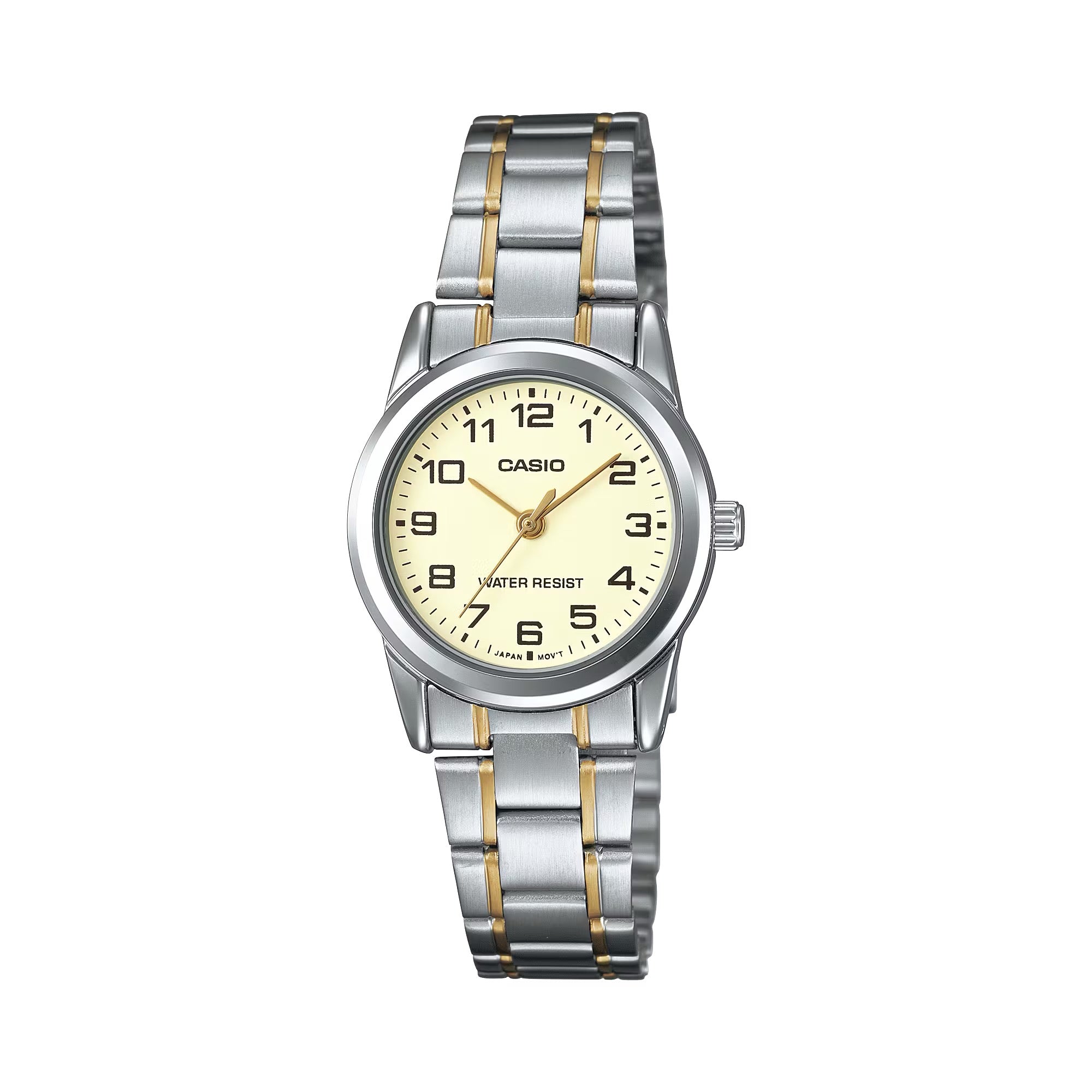 Casio Women Two-Tone Stainless Steel Watch with Champagne Dial - LTP-V001SG-9B
