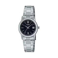 Casio Women Black Dial Analog Watch with Steel Bracelet - LTP-V002D-1B3UDF