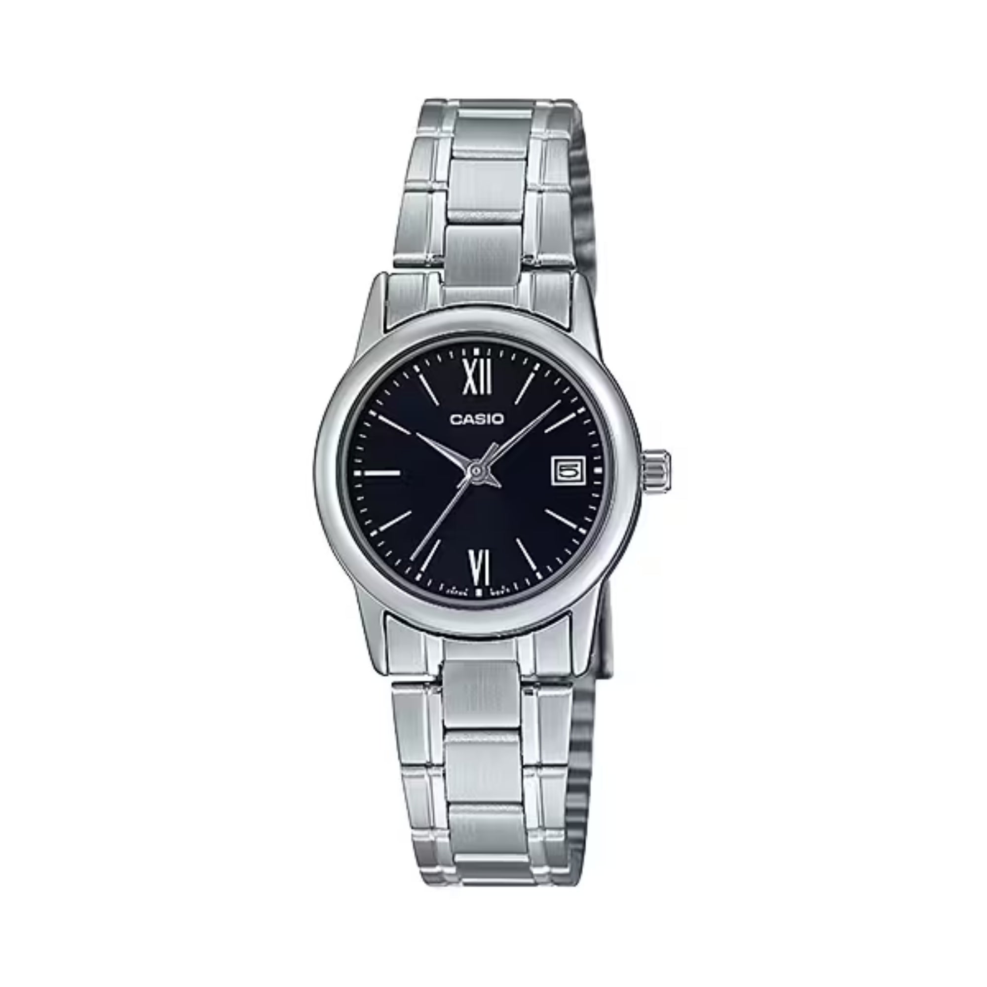 Casio Women Black Dial Analog Watch with Steel Bracelet - LTP-V002D-1B3UDF