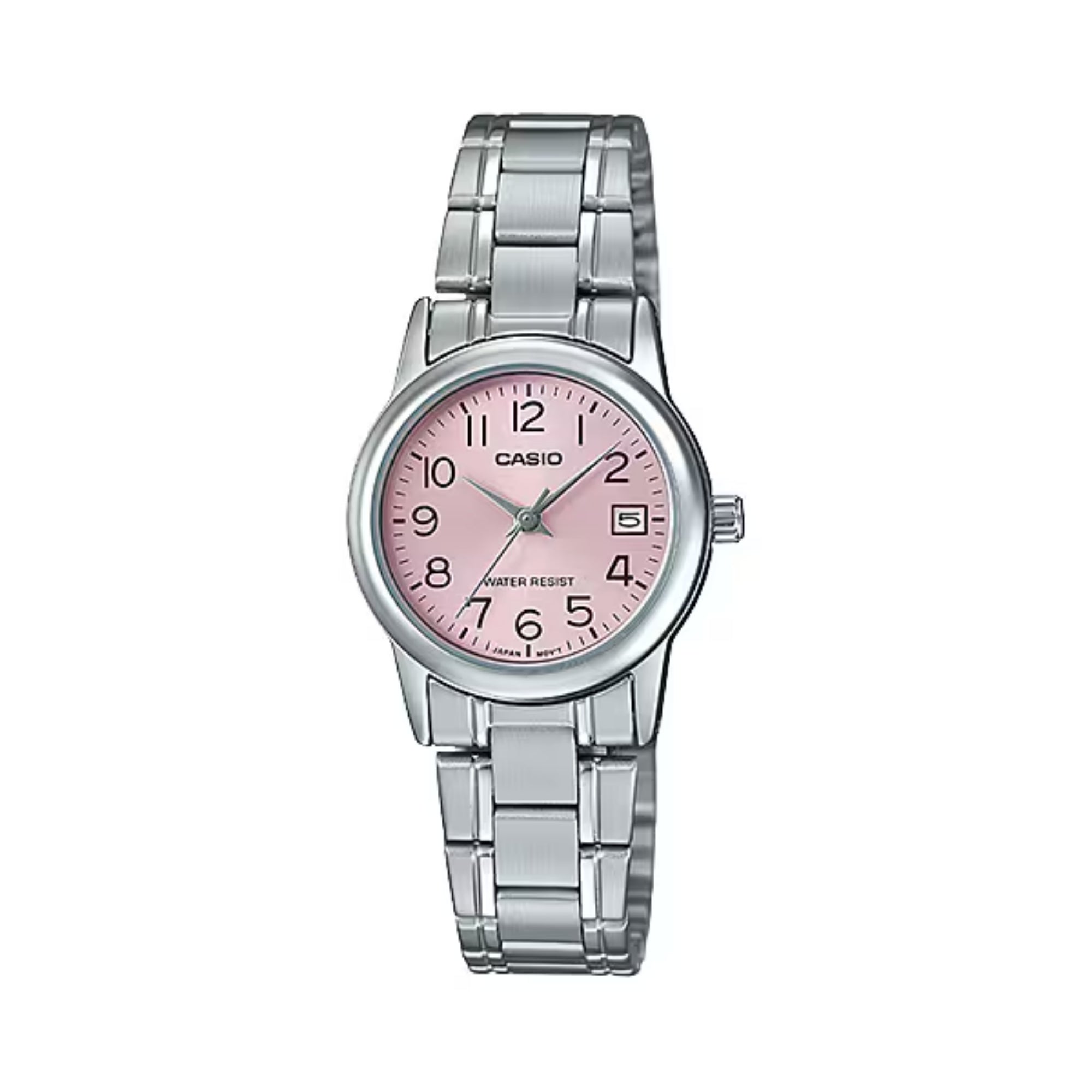 Casio Women Pink Dial Analog Quartz with Steel Bracelet - LTP-V002D-4BUDF