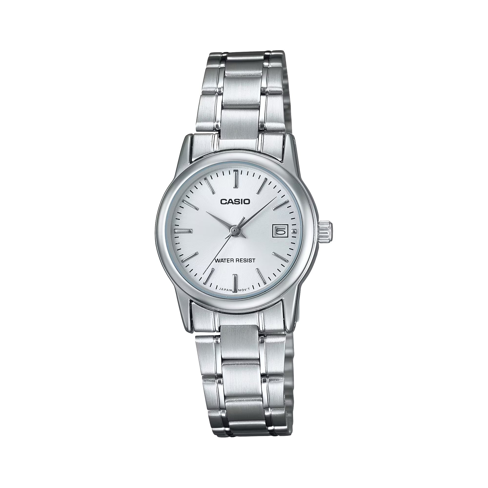 Casio Women Silver Analog Watch with White Dial - LTP-V002D-7A