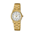 Casio Women Gold Analog Watch White Dial Steel Bracelet - LTP-V002G-7B2UDF