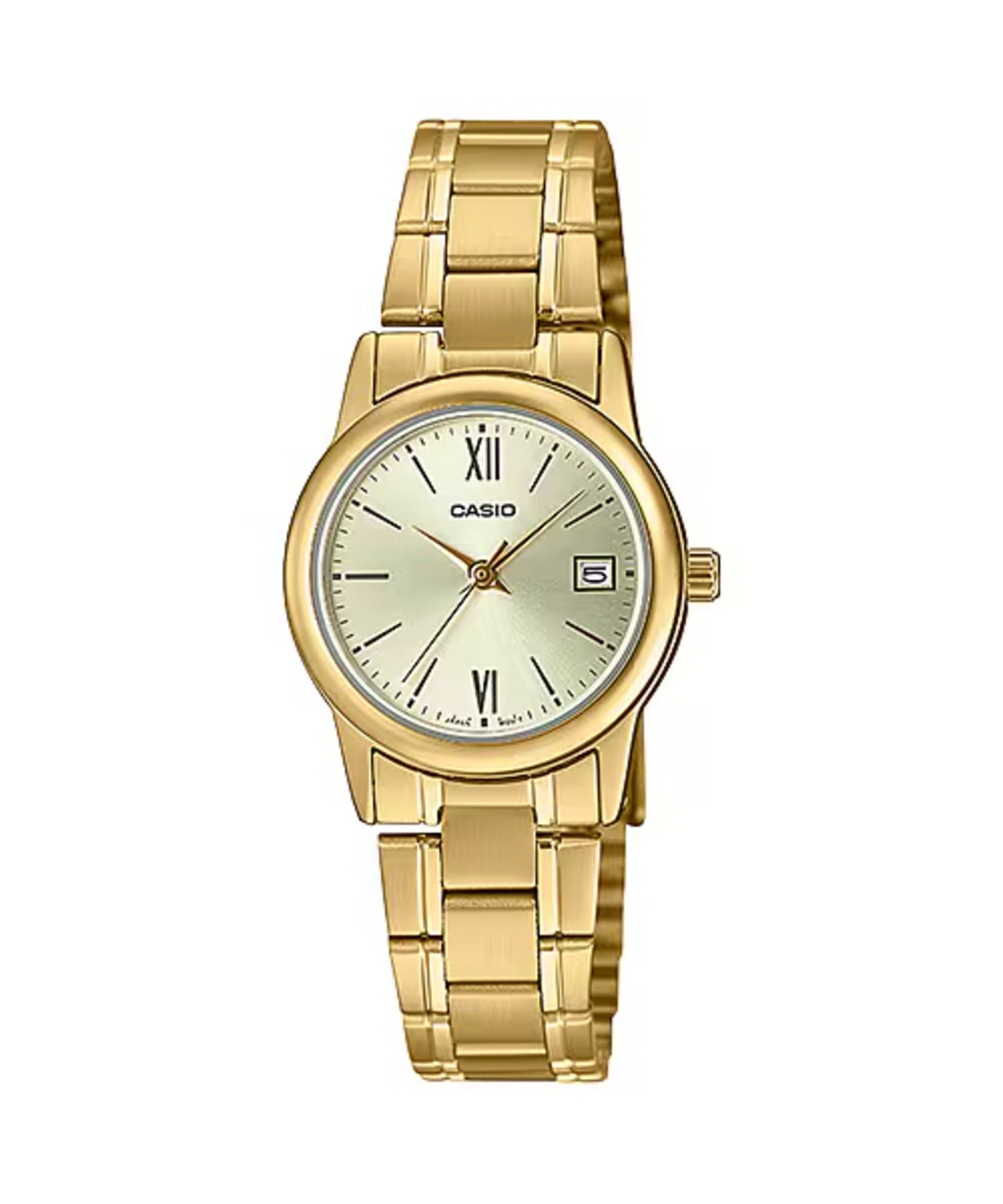 Casio Women Gold Watch with Champagne Dial - LTP-V002G-9A