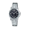 Casio Women Silver Stainless Steel Watch with Black Dial - LTP-V004D-1B2UDF