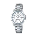 Casio Women Silver Bracelet Watch with White Dial and Date - LTP-V004D-7BUDF