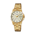 Casio Women Gold Analog Watch Champagne Dial Steel Bracelet - LTP-V004G-9BUDF