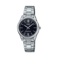 Casio Women Silver-Tone Analog Watch with Black Dial - LTP-V005D-1B2UDF